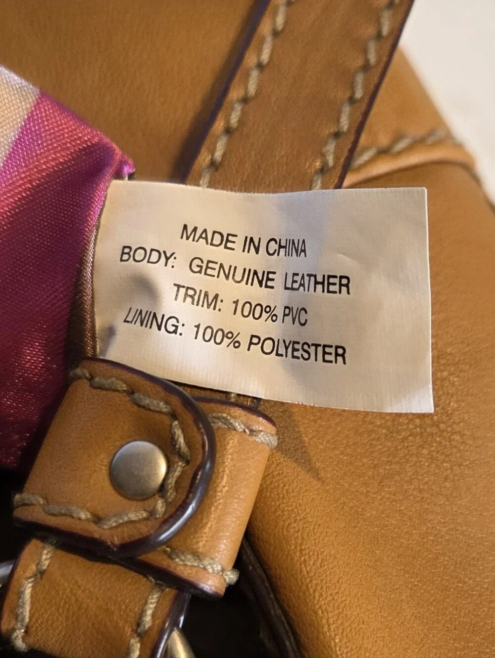 Tignanello Tan Leather Hobo Shoulder Bag